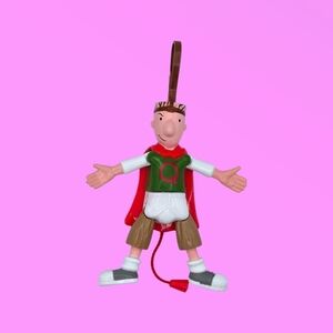 Vintage 1999 McDonald's Doug’s 1st Movie on Video Quailman Keychain Toy Figure